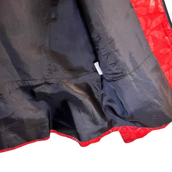 Vintage Canvas Backs Women's Pattern Zip Up Jacket Long Sleeve Pockets Sz 6 Red - Picture 9 of 12